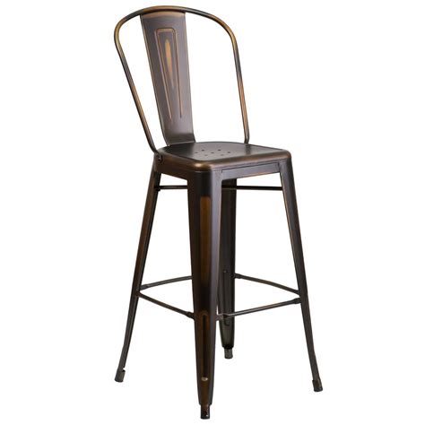 copper metal good for fabric stool|distressed copper bar stools.